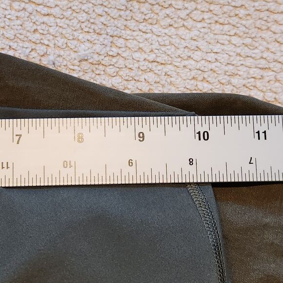 Nike Dri-Fit Women's XS 7/8 Length Leggings Cutout High Rise Olive Green - Picture 10 of 11